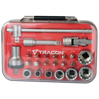 TRACON RK23 Univerzális racsnis T fejes bitkészlet 19 bit