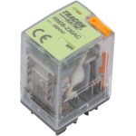   TRACON RN08-110AC Miniatűr teljesítményrelé tesztgombbal és állapotjelzéssel 110V AC / 2×CO (12A, 230V AC / 28V DC)
