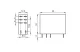 TRACON RN09-110AC Print relé tesztgombbal és állapotjelzéssel 110V AC / 2×CO (8A, 230V AC / 30V DC)