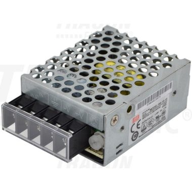 TRACON RS-15-12 Fém házas LED meghajtó szalagokhoz, szabályozható DC kimenet 85-264 VAC / 12 VDC; 15 W; 0-1,3 A