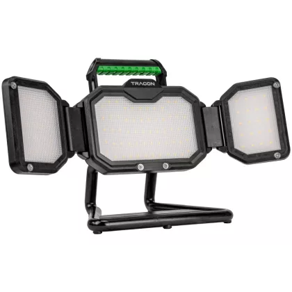 TRACON RSMDAB50W Hordozható akkumulátoros LED fényvető+USB töltő 110-240 VAC, 50W, IP54, 3