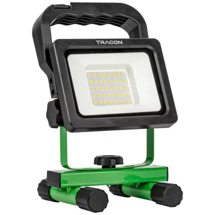 TRACON RSMDAF20W Hordozható akkumulátoros LED fényvető +USB töltő 110-240 VAC, 20W, IP54, 