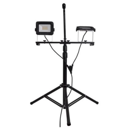   TRACON RSMDAW220W Állványos LED szerelő fényvető 220-240 VAC, 2×20W, 4000K, IP65, 2×1600lm, EEI=G