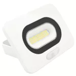  TRACON RSMDLFM10 SMD floodlight with motion sensor, white10W, 4000K, IP65, 220-240V AC, 750lm, EEI = A, 110 °, 3-10m