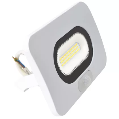   TRACON RSMDLFM30 White SMD floodlight with motion sensor30W, 4000K, IP65, 220-240V AC, 2700lm, 110 °, 3-10m, EEI = A