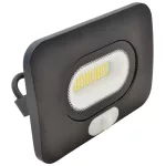   TRACON RSMDLM10 SMD fényvető mozgásérzékelővel, fekete 220-240V AC, 10W, 4000K, IP65, 800lm, 110°, 3-10m, EEI=G