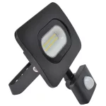   TRACON RSMDLM10H SMD floodlight with motion sensor, black 220-240V, 10W, 4000K, IP65, 750lm, EEI = A, 120 °, 10s-7min, 3-10m