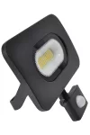 TRACON RSMDLM30H SMD floodlight with motion sensor, black 220-240V, 30W, 4000K, IP65,2700lm, EEI = A, 120 °, 10s-7min, 3-10m