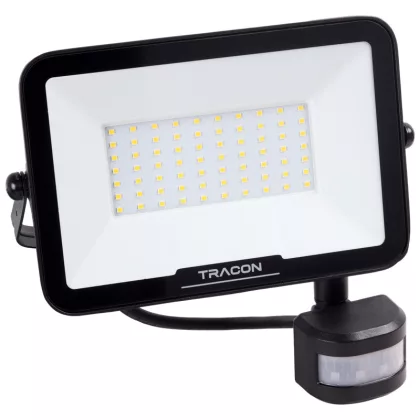   TRACON RSMDSM50W LED fényvető SAMSUNG chippel,mozgásérzékelős 220-240V AC, 50W, 4000K, IP65, 5000lm, EEI=F