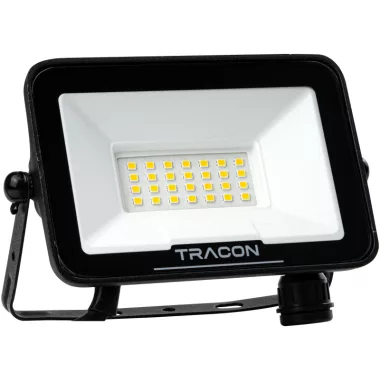 TRACON RSMDSU20W LED fényvető SAMSUNG chippel,mozgásérzékelő csatlakozóval 220-240V AC, 20W, 4000K, IP54, 2000lm, EEI=F