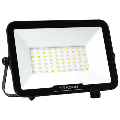   TRACON RSMDSU50W LED fényvető SAMSUNG chippel,mozgásérzékelő csatlakozóval 220-240V AC, 50W, 4000K, IP54, 5000lm, EEI=F