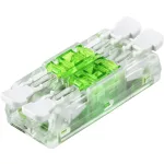   TRACON RVOGTT22 Csavar nélküli vezetékösszekötő, toldó, nyitható, átlátszó 0,5-4(2,5)mm2, 32A, 400VAC 2P