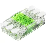   TRACON RVOGTT33 Csavar nélküli vezetékösszekötő, toldó, nyitható, átlátszó 0,5-4(2,5)mm2, 32A, 400VAC 3P