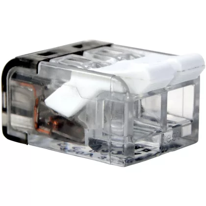 TRACON RVON2 Csavar nélküli vezetékösszekötő, nyitható átlátszó 0,2-4mm2, 32A, 450VAC 2P