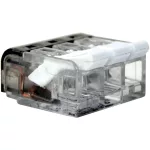  TRACON RVON3 Csavar nélküli vezetékösszekötő, nyitható átlátszó 0,2-4mm2, 32A, 450VAC 3P