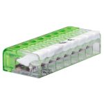 TRACON RVONK8 Csavar nélküli vezetékösszekötő, nyitható átlátszó 0,2-2,5mm2, 24A, 450VAC 8