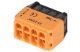 TRACON RVU2,5-8 Csavar nélküli vezetékösszekötő, narancssárga 8x0,5-2,5mm2, 450VAC, max. 16A