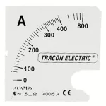   TRACON SCALE-DC96-1250/75MV Skálalap DCVM-96B alapműszerhez 0 - 1250 A