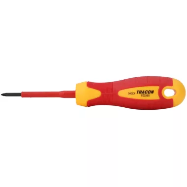 TRACON SD3060PZ0 Csavarhúzó, Pozidriv, 1000V-raszigetelt, CrV PZ0 3×60mm, AC 1000V