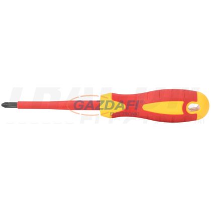 TRACON SD60100PZ2 Csavarhúzó, Pozidriv, 1000V-raszigetelt, CrV PZ2 6×100mm, AC 1000V