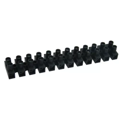 TRACON SF3A-H Flexibilis sorozatkapocs, H profil, 12 tag, fekete 2,5mm2, 450VAC, 16A, PP