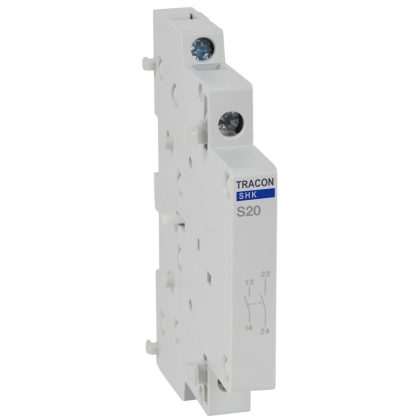 TRACON SHK-S20 Segédérintkező SHK kontaktorhoz 0,5 Mod, 2NO, AC12 (230V) 5A