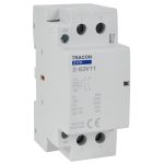   TRACON SHK2-63V11 Installációs kontaktor 230V AC, 50Hz, 2 Mod, 1×NO+1×NC, AC1/AC7a, 63A