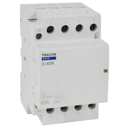 TRACON SHK3-40 Installációs kontaktor 230V AC, 50Hz, 3 Mod, 3×NO, AC1/AC7a, 40A