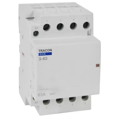 TRACON SHK3-63 Installációs kontaktor 230V AC, 50Hz, 3 Mod, 3×NO, AC1/AC7a, 63A