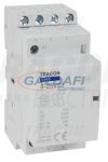 TRACON SHK4-25V22 Installációs kontaktor 230V AC, 50Hz, 2 Mod, 2×NO+2×NC, AC1/AC7a, 25A