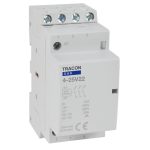   TRACON SHK4-25V22 Installációs kontaktor 230V AC, 50Hz, 2 Mod, 2×NO+2×NC, AC1/AC7a, 25A