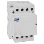   TRACON SHK4-40V22 Installációs kontaktor 230V AC, 50Hz, 3 Mod, 2×NO+2×NC, AC1/AC7a, 40A