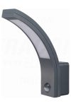 TRACON SLIA10W Wall-mounted luminaire with motion sensor, curved shape, anthracite 230VAC, 10W, 140 °, 2-9m, 10s-5m, 4500K, EEI = A, IP54, 800lm