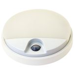   TRACON SLK10W Mozgásérzékelős kerek fali lámpatest 230VAC, 10W, 140°, 2-9m, 10s-5m, 4500K , IP54, 800lm, EEI=G