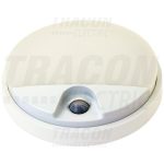   TRACON SLK15W Mozgásérzékelős kerek fali lámpatest 230VAC, 15W, 140°, 2-9m, 10s-5m, 4500K , IP54, 1100lm, EEI=G