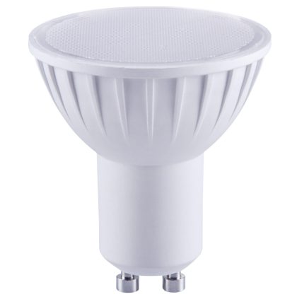   TRACON SMDGU107NW Bec Led spot cu carcasă de plastic SMD LED 230V, 50 Hz, GU10, 7W, 450 lm, 4000 K, 120 °, EEI = A +