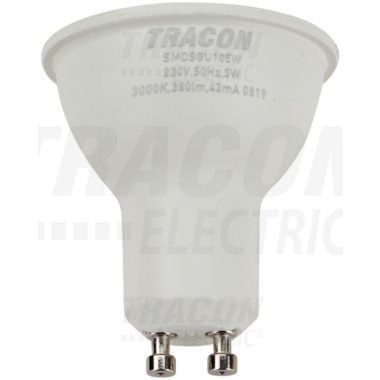 TRACON SMDSGU105W Bec Led cu carcasă de plastic LED SMD spot cu cip SAMSUNG 230V, 50Hz, GU10.5W, 380lm, 3000K, 120 °, cip SAMSUNG, EEI = A +