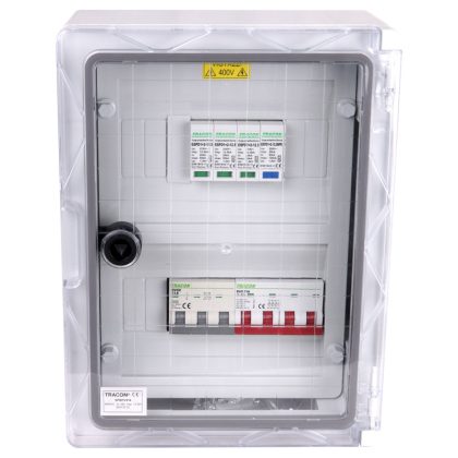 TRACON SPBPV316 Túlfeszültség-védelmi doboz fotovoltaikus rendszerekhez 330×250×130mm,IP65