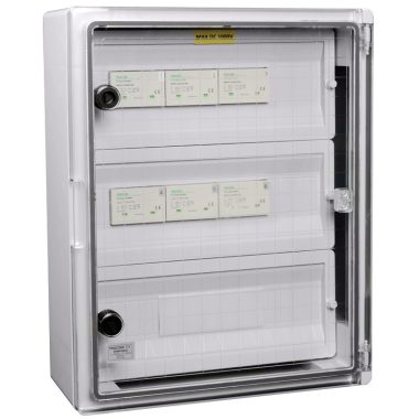 TRACON SPBPVDC6 Túlfeszültség-védelmi doboz fotovoltaikus rendszerekhez 500x400x175mm, IP65, DC1+2, Un=1000VDC