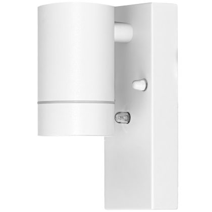   TRACON SPGU10IPFA1F Oldalfali spot lámpatest alkonykapcsolóval, kültéri, fehér 100-240VAC, 50Hz, 1xGU10, max.35W, 30lux, IP44