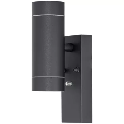   TRACON SPGU10IPFA2A Oldalfali spot lámpatest alkonykapcsolóval, kültéri,antracit 100-240VAC, 50Hz, 2xGU10, max.35W, 30lux, IP44