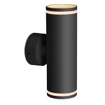 TRACON SPGU10LF2B Oldalfali spot lámpatest, fekete 100-240VAC, 50Hz, 2xGU10, max.35W