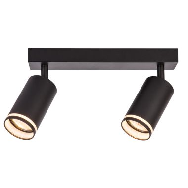 TRACON SPGU10LMA2B Mennyezeti állítható spot lámpatest, fekete 100-240VAC, 50Hz, 2xGU10, max.2x35W