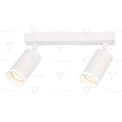   TRACON SPGU10LMA2W Mennyezeti állítható spot lámpatest, fehér 100-240VAC, 50Hz, 2xGU10, max.2x35W