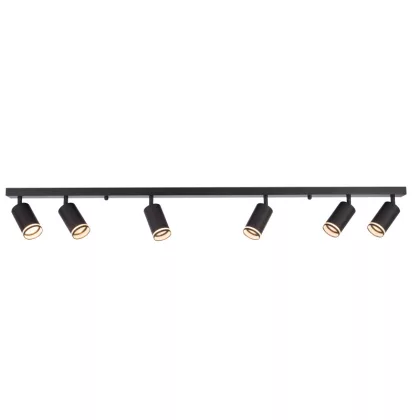   TRACON SPGU10LMA6B Mennyezeti állítható spot lámpatest, fekete 100-240VAC, 50Hz, 6xGU10, max.6x35W