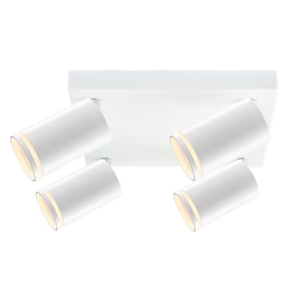   TRACON SPGU10LMAN4W Mennyezeti állítható spot lámpatest, fehér 100-240VAC, 50Hz, 4xGU10, max.4x35W