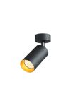 TRACON SPGU10MA1GB Mennyezeti állítható spot lámpatest, fekete, aranyreflektor 100-240VAC, 50Hz, 1xGU10, max. 35W
