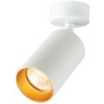   TRACON SPGU10MA1GW Mennyezeti állítható spot lámpatest, fehér, arany reflektor 100-240VAC, 50Hz, 1xGU10, max.35W