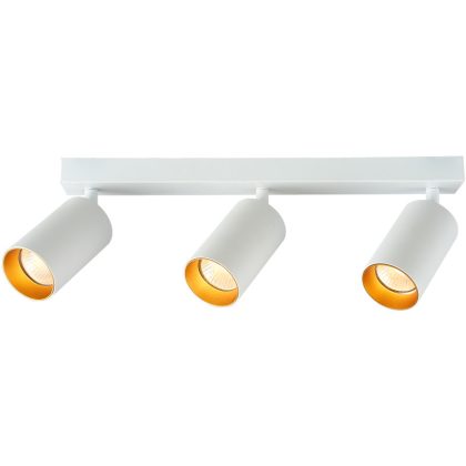 TRACON SPGU10MA3GW Mennyezeti állítható spot lámpatest, fehér, arany reflektor 100-240VAC,