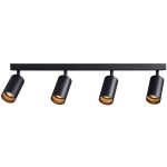   TRACON SPGU10MA4B Mennyezeti állítható spot lámpatest, fekete 100-240VAC, 50Hz, 4xGU10, max.4x35W
